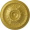 Ekena Millwork Stockport Ceiling Medallion (Fits Canopies up to 6 1/4"), Hand-Painted Rich Gold, 28"OD x 2 3/4"P CM28STRGS - alternate 1